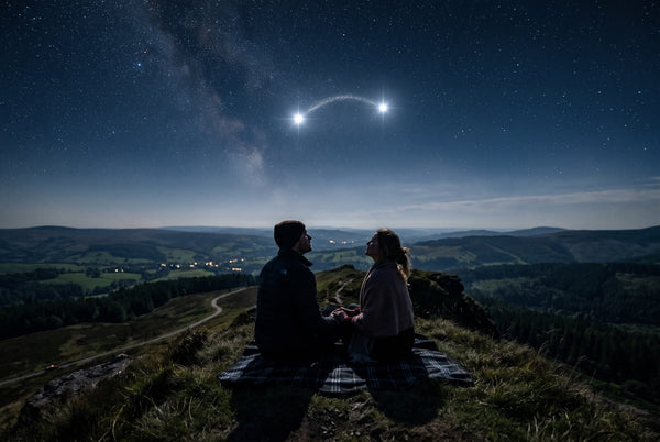 Duonova — two connected stars shining above a couple