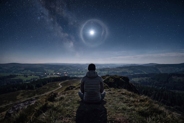 Silvernova — one bright star shining above a stargazer