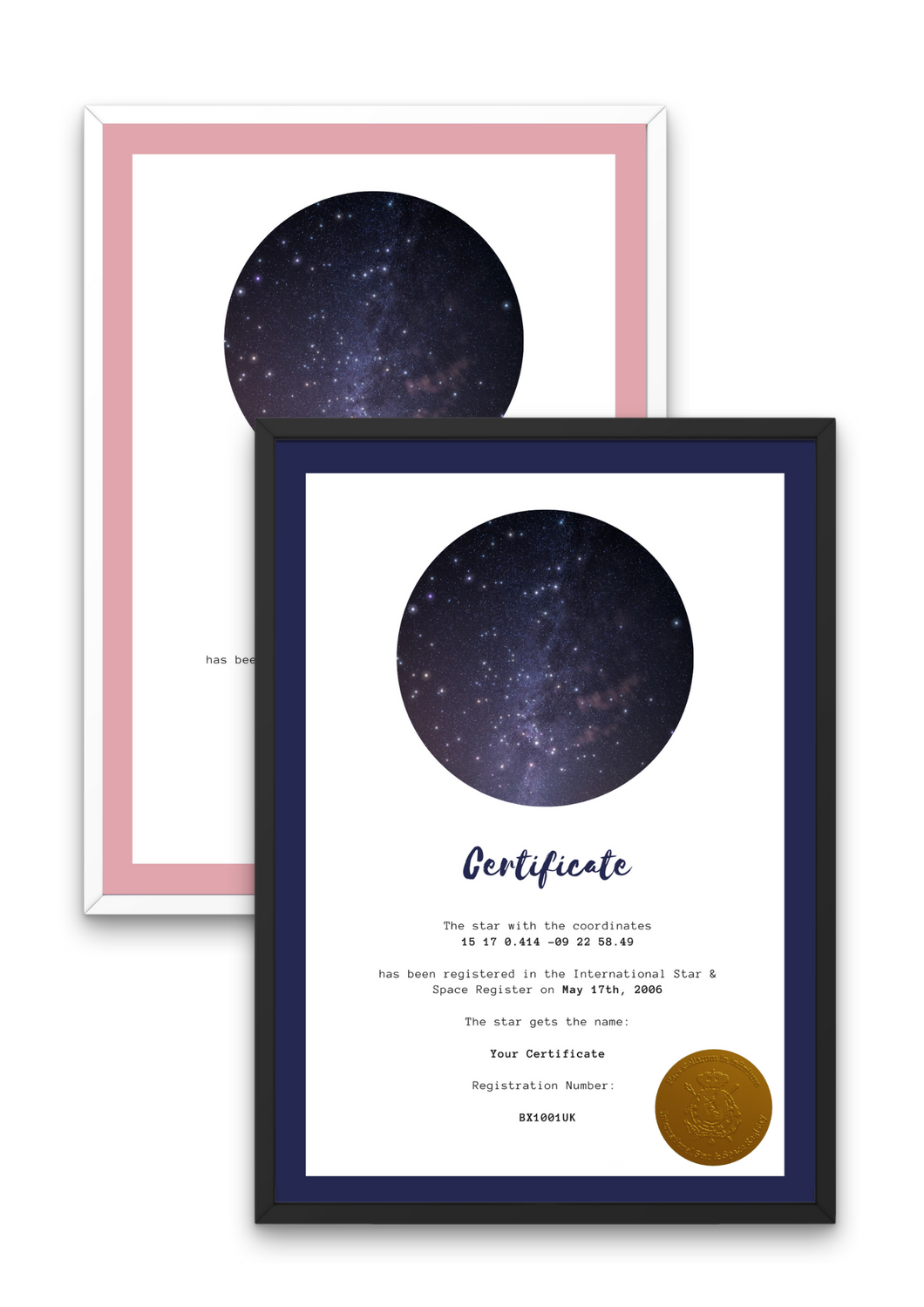 name a binary star system modern certificates nightblue and light rose